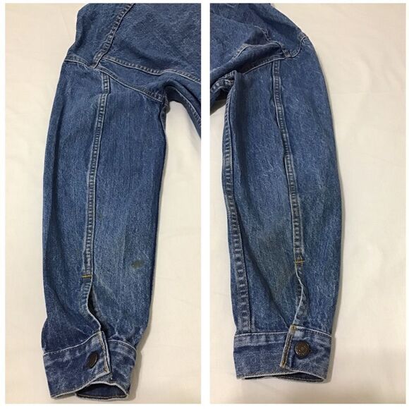 Levi’s Jean Jacket Vintage Trucker Style Made In U.S.A 71506-0214 Size 42L - Picture 9 of 15